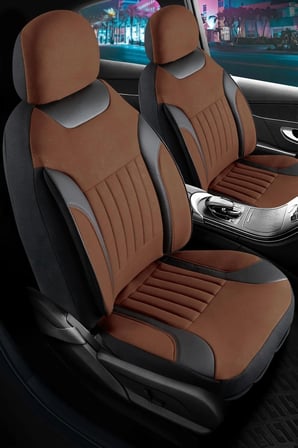 Volvo V40 Cross Country Station Wagon Tay Tüyü Oto Koltuk Kılıfı Fermuarlı Ön Arka Set Tarçın Edition