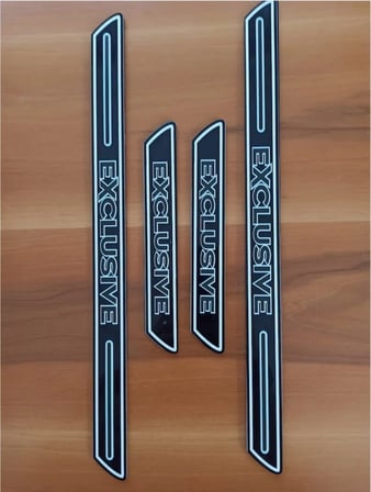 Dfm Rich Pleksi Kapı Eşiği 4'lü Set Ön Arka Pianoblack Exclusıve Yazılı