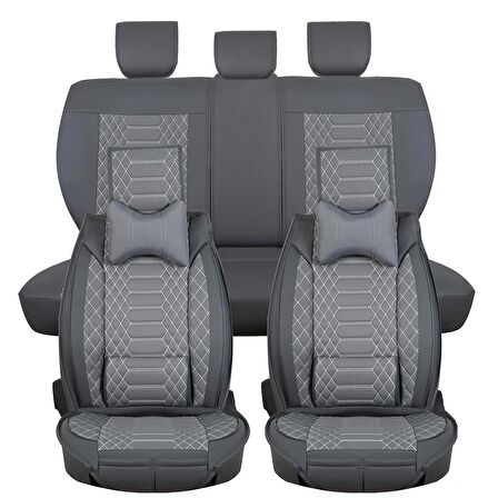 
Seat Cordoba Uyumlu Lüx Deri Oto Koltuk Kılıfı Ön Arka Set Füme Royal Model