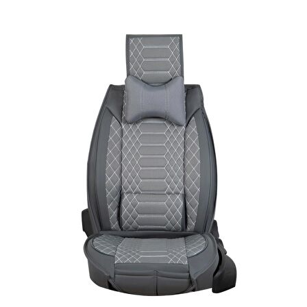 
Seat Cordoba Uyumlu Lüx Deri Oto Koltuk Kılıfı Ön Arka Set Füme Royal Model