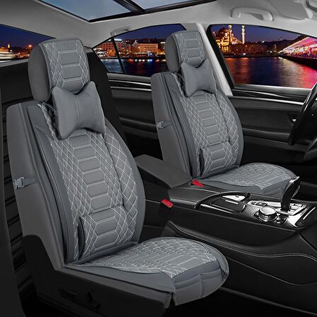 Chery Tiggo Uyumlu Lüx Deri Oto Koltuk Kılıfı Ön Arka Set Füme Royal Model