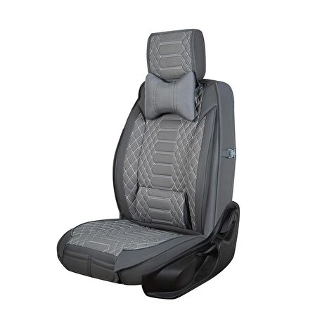 Chery Tiggo Uyumlu Lüx Deri Oto Koltuk Kılıfı Ön Arka Set Füme Royal Model