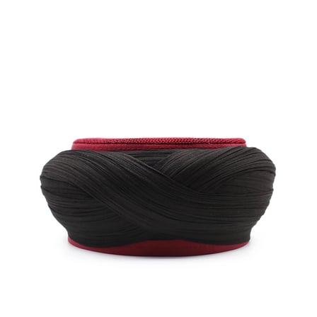 Fileli Sarık – Siyah Kumaş – Bordo Takke – Çapraz Sarım – Fileli – 7 Metre