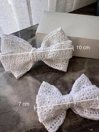 2'li Fisto Fiyonk Toka Seti - Beyaz  (10 cm & 7 cm)