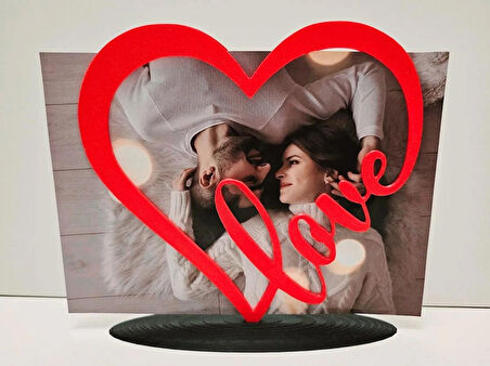 Just3dprintings Love Temalı Dekoratif Fotoğraf Çerçevesi