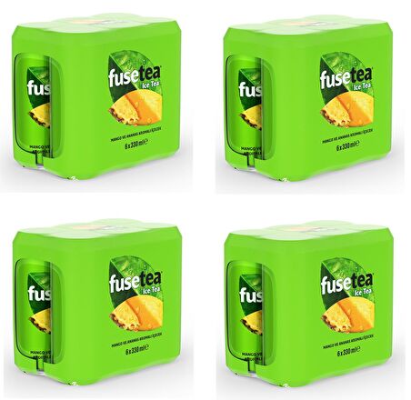 Fuse Tea Mango Ve Ananas Aromalı Soğuk Çay 330 Ml X 24 Adet