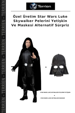 Özel Üretim Star Wars Luke Skywalker Pelerini Yetişkin Ve Maskesi Alternatif Sürpriz