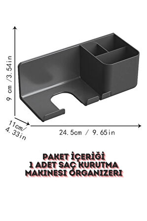 Saç Kurutma Makinesi Düzleştirici Tarak Tutucu Pratik Banyo Düzenleyici Organizeri