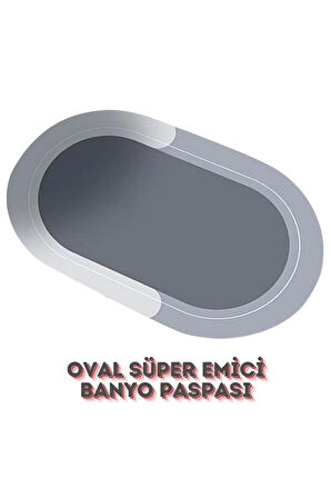 Dayanıklı Pratik Kaymaz Dayanıklı Fonksiyonel Su Emici Banyo Paspası 38 cm x 58 cm