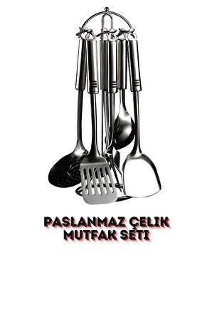 Paslanmaz Modern 5 Parça Lüks Yemek Takımı Çelik Mutfak Seti