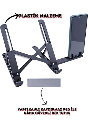 Katlanabilir Ergonomik Pratik Entegre Telefon Tutucu Laptop Telefon Standı