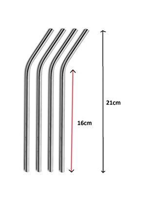 Sürdürülebilir Paslanmaz Çelik Pipet ve Temizleme Fırçası Seti 5 Parça