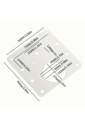 4 Adet Paslanmaz Çelik Menteşe Onarım Plaka Dolap Tamir Yapım Hırdavatı Vida Dahil 9 x 9 cm