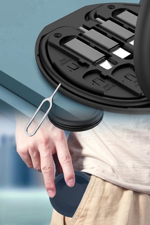 Çok Fonksiyonlu Düzenleyici Kutu Seyahat Tatil Pratik Şarj Kiti Telefon Standlı Çoklu Adaptör Uyumlu