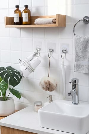 6 Adet Askı Yapışkanlı Kanca Mutfak Banyo Pratik Kullanışlı Şeffaf Yapışkan Demir Uçlu Askılık Seti
