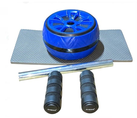 Özel Seri Kas Çalışması Bireysel Spor Antrenman EW-40 Blue-Black Egzersiz Tekeri Mavi-Siyah