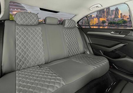 
Peugeot 307 Uyumlu Yarı Deri Oto Koltuk Kılıfı Ön Arka Set Füme