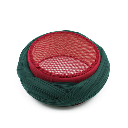 Fileli Sarık – Yeşil Kumaş – Bordo Takke – Çapraz Sarım – Fileli – 7 Metre