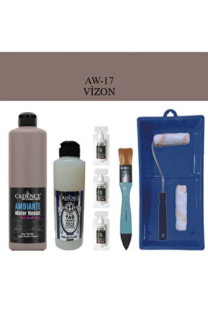 Boya Fayans Tezgah B-ambiente Islak Zemin Aw-17 Vizon 500ml Katalizör 30gr Taş Vernik 250 Sa