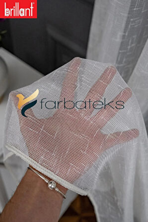 Keten Form Tül Tarz Tasarım Tül 3Kat Sık Pileli Tül Perde