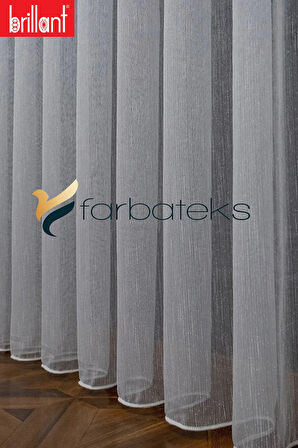 Karlı Keten Donati Tarz Tasarım Tül 2Kat Pileli Tül Perde