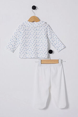 U.s Polo Bebek 2'li Takım Usb2433 Beyaz-mavi