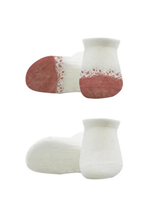 2'li Penye Sneakers Çorap Bs20105 Ekru Pudra