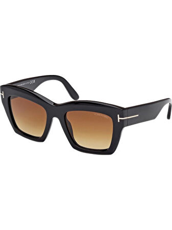 Tom Ford LUNA (FT1191-01F) 52 | Kadın Kahverengi Güneş Gözlüğü