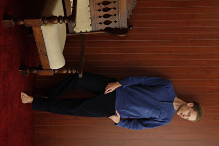 7306 Midi Yaka Polar Uzun Kol Pijama Takım