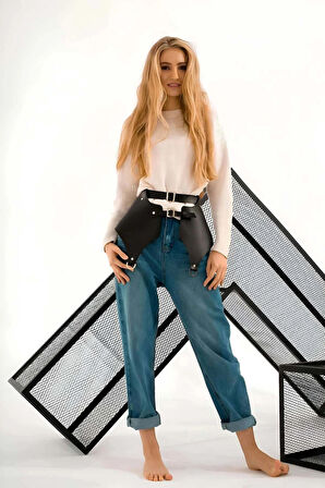 Günlük Kullanıma Seksi Deri Etek Harness - Brf1119