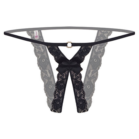 Azze  Özel Bölgesi Açık Taşlı Dantelli  Külot