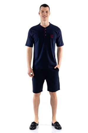 D's Damat 02000 Kısa Kol 3'lü Erkek Pijama Takımı