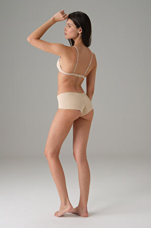 Azze Kadın Ten Lazer Kesim Dikişsiz İnvisible Külot Slip 6163