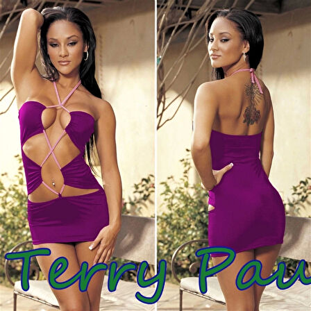 B100753 Cris Cross Mini Elbise