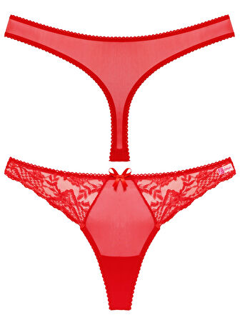 Azze  Kırmızı Dantelli  G String Külot