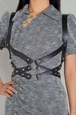 Giysi Üzeri Bel Kemeri, Deri Göğüs Aksesuar - Brf1182