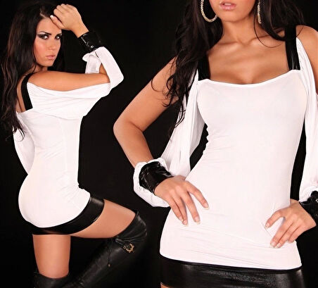 B100984 Seksi Mini Elbise