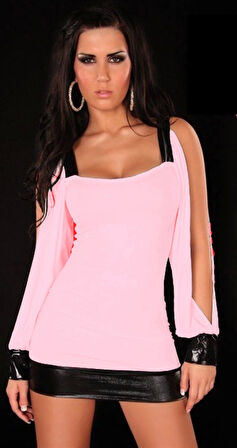 B100984 Seksi Mini Elbise
