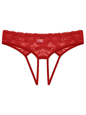 Azze  Kadın Kırmızı Dantelli  Külot