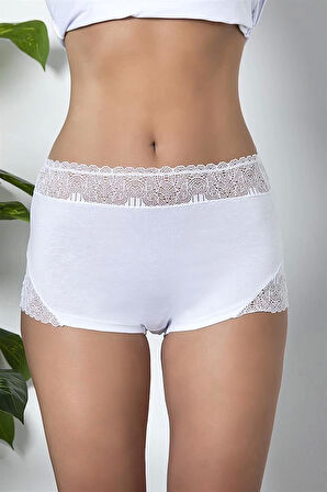 Dantel Detaylı Boxer Beyaz (brf21783)