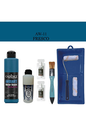 Fayans Tezgah B-Ambiente Islak Zemin Aw-11 Fresco 250Ml Katalizör 20Gr Taş Vernik 120 Saten Rulo Set