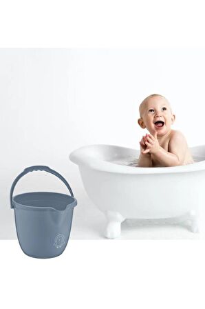 Flosoft Bebek Banyo Kovası, Saplı Oluklu Çok Amaçlı Kova 13 litre