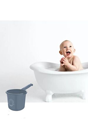 Flosoft Bebek Banyo Maşrapası, Uzun Saplı Oluklu Çok Amaçlı Maşrapa 1,5 litre