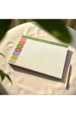 Fark Tanıtım A4 Tarihsiz Haftalık Masaüstü Planlayıcısı – 80 Yaprak, Kullan At, Not, Ev & Ofis