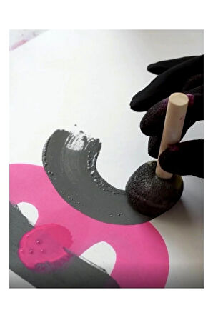 Sünger Tampon Ponpon Fırça Seti 4 Parça - (kaligrafi Yazı, Süsleme Ve Boyama)