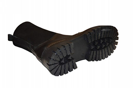 Kadın Siyah Kürklü Hakiki Deri Fermuarlı Bot Fth.0023