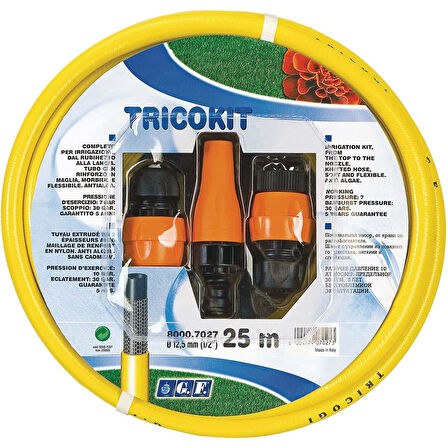  GF Örgülü Bahçe Sulama Hortum Seti 25 m 1/2" Tricokit