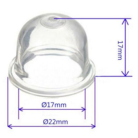 Motorlu Testere Tırpan Jikle Sibobu Benzin Pompa Lastiği Ø 22mm Büyük Tip