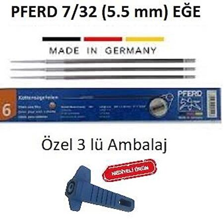 Pferd 7/32 (5.5mm) Motorlu Testere Eğesi Orta 3lü Paket