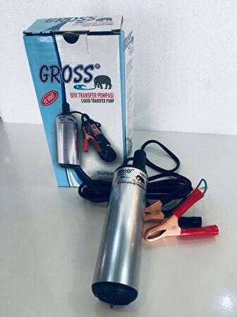 Gross 12 Volt Dalgıç Pompa Ø 40 Sıvı Aktarım Mazot Transfer Pompası Alüminyum